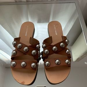 Marc Fisher Studded nude sandals (8.5)